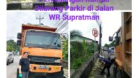Dishub Kota Semarang menindak-lanjuti keluhan warga mengenai truk-truk yang parkir liar di Pasar BK, Semarang Barat