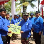 Pasi Ter Kodim Siak hadiri acara Panen Raya Padi Bersama Bupati Siak di Persawahan Poktan Sidodadi Tani, Kampung Laksamana