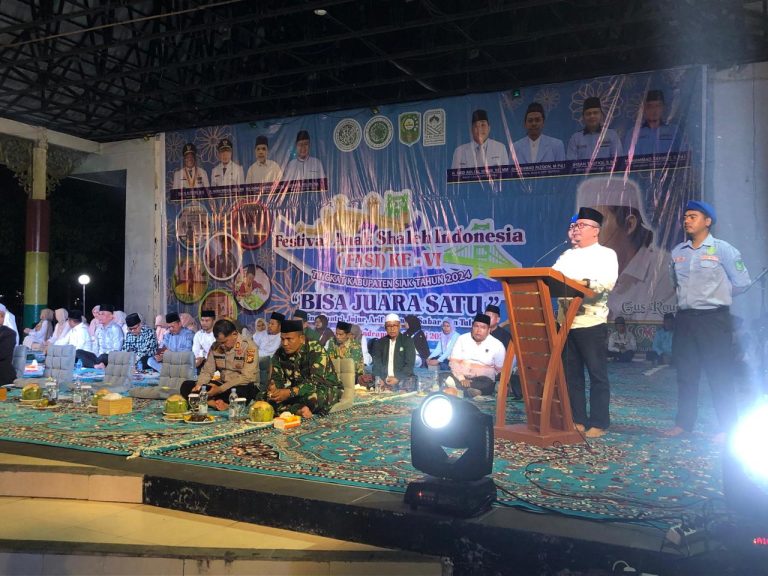 Wadanramil 01/Siak Hadiri Penutupan Festival Anak Shaleh Indonesia Ke-VI Kabupaten Siak 