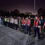 Apel Gabungan Dalam Rangka Pengamanan Malam Pawai Idul Adha 1445H di Kecamatan Tualang