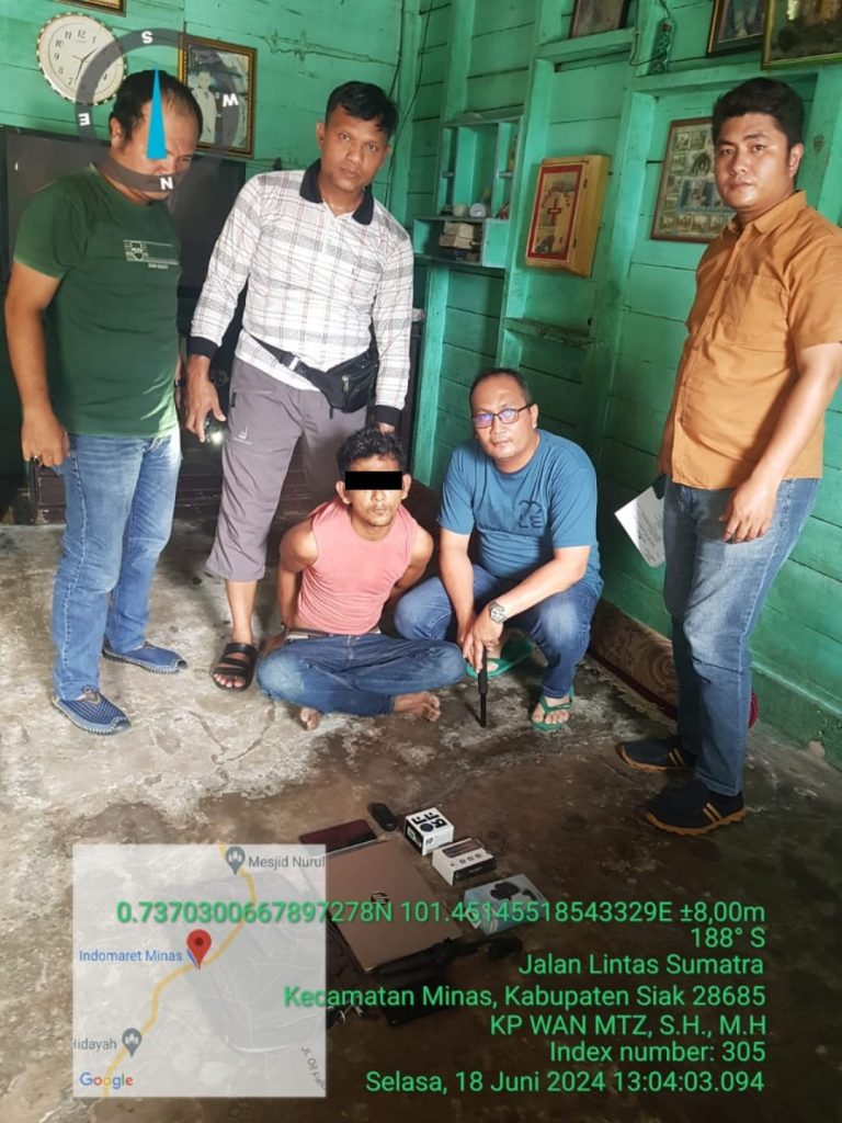 Door! Timah panas Peringatan, Residivis Bongkar Rumah  berhasil Diringkus Polsek Minas
