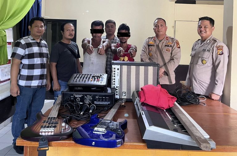 Gercep!!! Polsek Minas & Kandis Tangkap Pelaku Pencurian Alat Musik Dan Sound System Milik Gereja Betlehem Minas