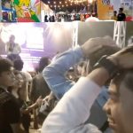 Pasar Malam Astaka Pancing menampilkan Pertunjukan live musik DJ Tarian Vulgar di Sebuah Panggung Terbuka