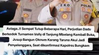 Astaga..!! Sempat Tutup Beberapa Hari, Perjudian Dadu Berkedok Turnamen Volly di Tanjung Mbelang Kembali Buka, Jusup Bangun Oknum Karang Taruna Akui Jadi Penyelenggara, Saat dikonfirmasi Kapolres Bungkam