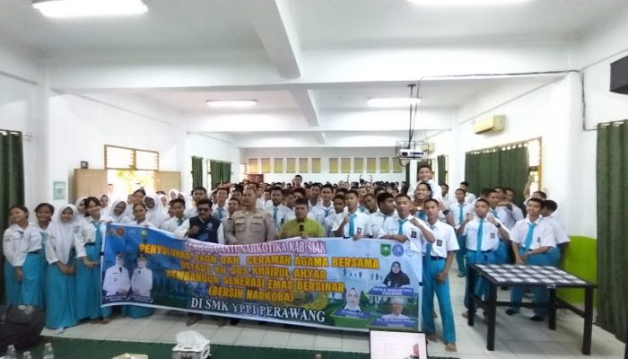 Polsek Tualang dan LAN Siak Edukasi Pelajar SMKS YPPI Bahaya Narkoba dan Pentingnya Tertib Berlalu Lintas