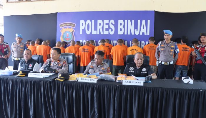 POLRES BINJAI TEGASKAN KOMITMEN PERANGI NARKOBA, OPERASI ANTIK TOBA 2026 UNGKAP 23 KASUS DAN 28 TERSANGKA