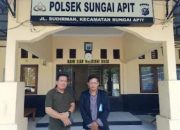 Ketua LAN Kabupaten Siak Bersama Humas LAN Konfirmasi Langsung Kenarasumber/Kanit Reskrim Polsek Sungai Apit, berserta Masyarakat Guna Memastikan terjadinya pakta di lapangan