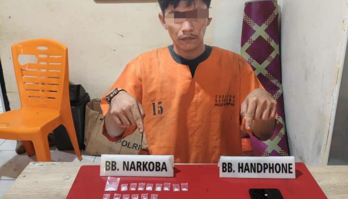 Warga Kebun Durian Ditangkap, Sita 15 Paket Sabu-sabu Oleh Polsek Kampar Kiri
