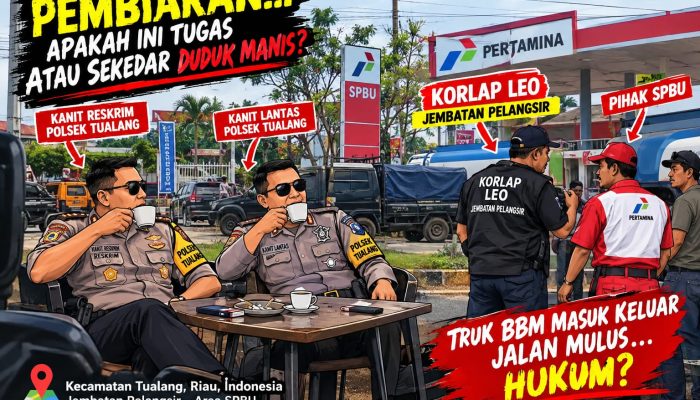 Dugaan Mafia BBM di SPBU Perawang: Jaringan Korlap “LEO” Disinyalir Terhubung ke Oknum Aparat, Aksi Bungkam Pengawas Lapangan dan Polsek Tualang Dipertanyakan